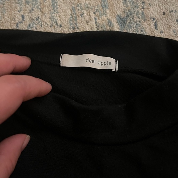 Cropped Black Mock Neck Sweater • Balloon Sleeve • Bunched Waist • XL - Picture 4 of 4